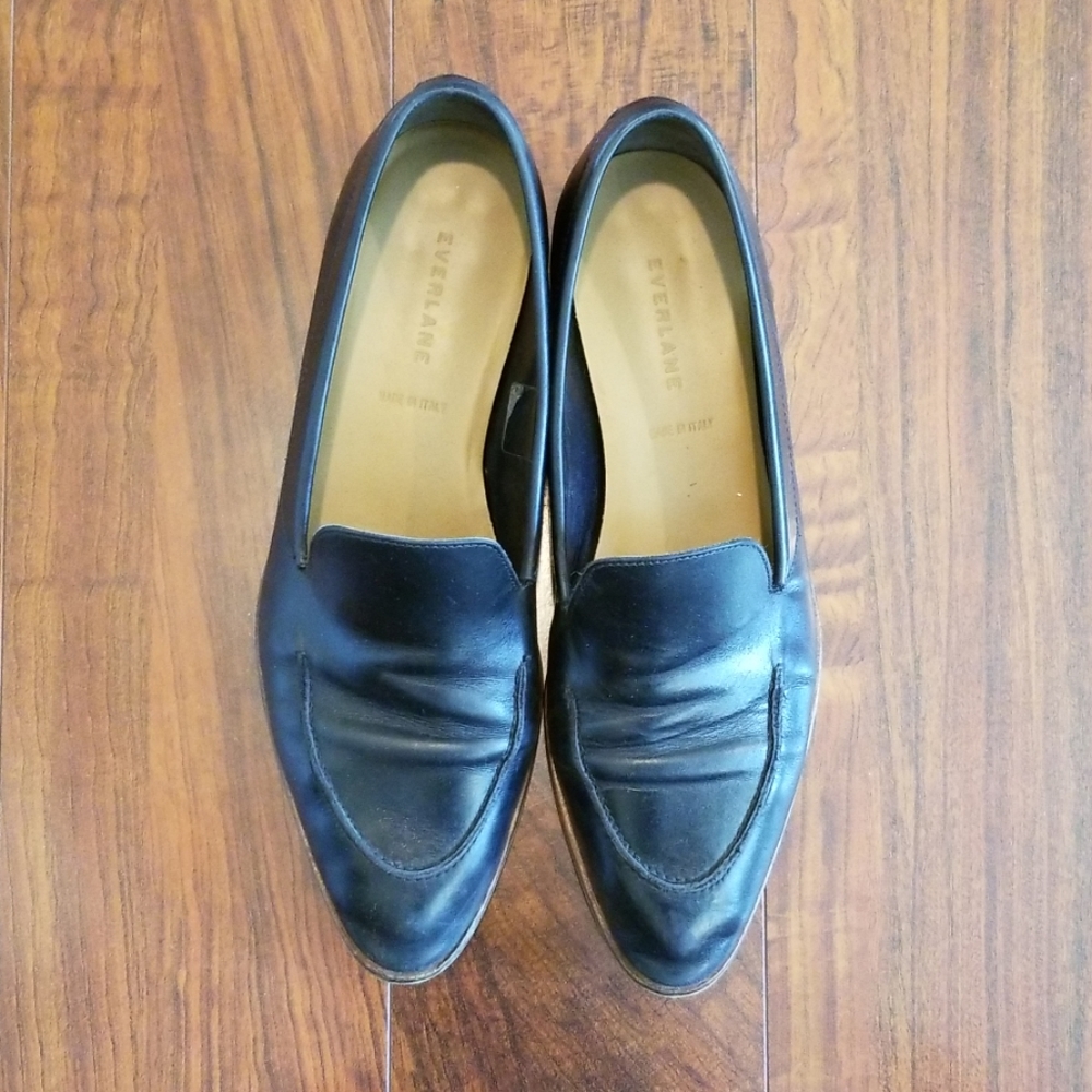 Everlane black loafers, size 10.5